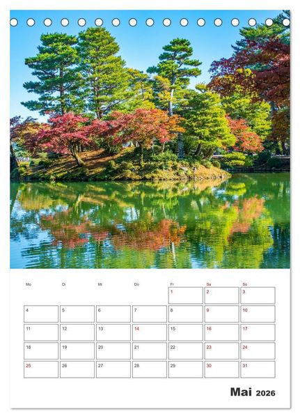 Produktbild: Herbst im japanischen Garten (Tischkalender 2026 DIN A5 hoch), CALVENDO Monatskalender