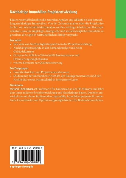 Produktbild: Nachhaltige Immobilien-Projektentwicklung