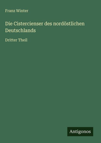 Produktbild: Die Cistercienser des nord&ouml;stlichen Deutschlands