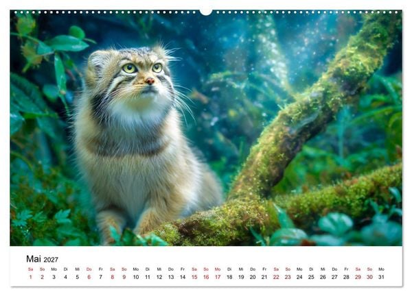 Produktbild: Gegen alles! - Pallaskatzen in ihrer Welt (hochwertiger Premium Wandkalender 2027 DIN A2 quer), Kunstdruck in Hochglanz