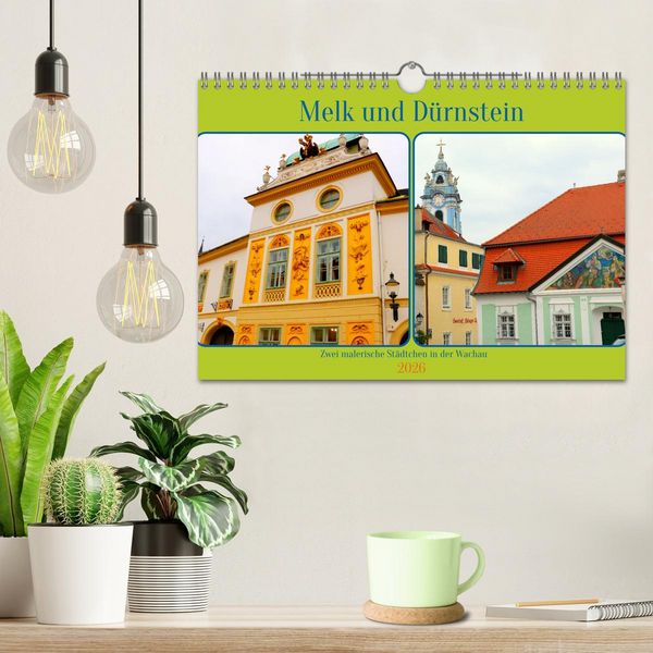 Produktbild: Melk und D&uuml;rnstein, zwei malerische St&auml;dtchen in der Wachau (Wandkalender 2026 DIN A4 quer), CALVENDO Monatskalender