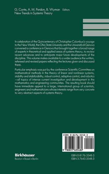 Produktbild: New Trends in Systems Theory
