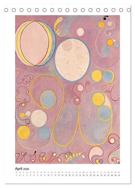 Produktbild: Hilma af Klint - Ein Jahr voller mystischer Kunst (Tischkalender 2026 DIN A5 hoch), CALVENDO Monatskalender