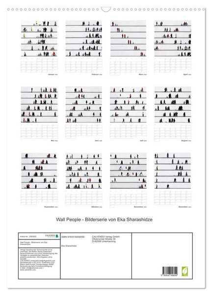 Produktbild: Wall People - Bilderserie von Eka Sharashidze (Wandkalender 2026 DIN A2 hoch), CALVENDO Monatskalender