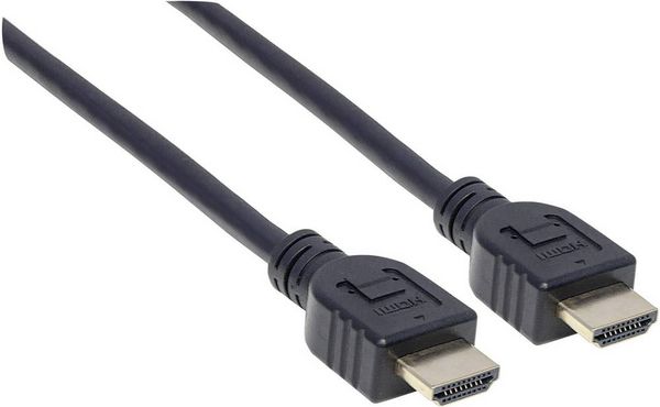 Produktbild: Manhattan HDMI Anschlusskabel HDMI-A Stecker, HDMI-A Stecker 7.50 m Schwarz 353960 4K UHD, UL-zertifiziert HDMI-Kabel