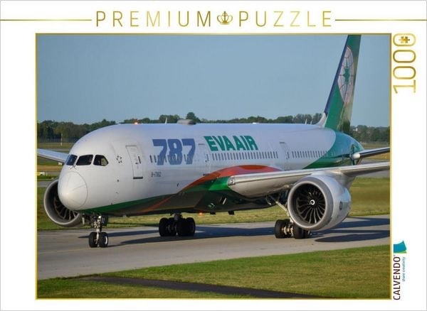 Produktbild: CALVENDO Puzzle EVA Air B787 | 1000 Teile Lege-Gr&ouml;&szlig;e 64x48cm Foto-Puzzle f&uuml;r gl&uuml;ckliche Stunden