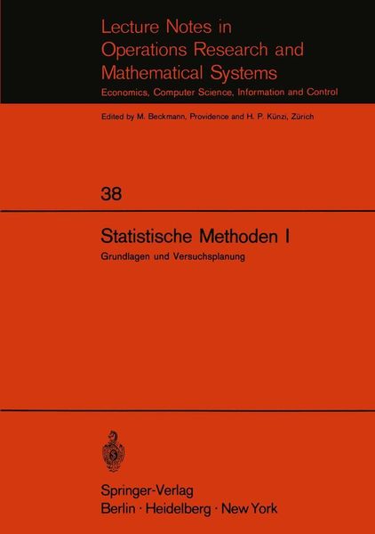 Produktbild: Statistische Methoden I