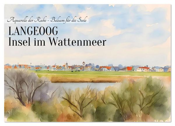Produktbild: LANGEOOG Insel im Wattenmeer (Wandkalender 2026 DIN A3 quer), CALVENDO Monatskalender