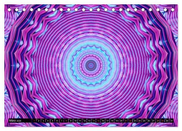 Produktbild: Energie - Mandalas, Spiritualit&auml;t durch die Farbe Lila (Tischkalender 2026 DIN A5 quer), CALVENDO Monatskalender