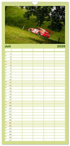 Produktbild: Familienplaner 2026 - Rallye Faszination 2026 mit 5 Spalten (Wandkalender, 21 x 45 cm) CALVENDO