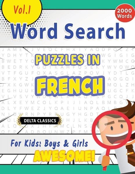 Produktbild: WORD SEARCH PUZZLES IN FRENCH FOR KIDS