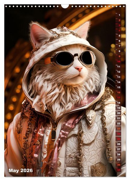 Produktbild: Stylish cats (Wall Calendar 2026 DIN A3 portrait), CALVENDO 12 Month Wall Calendar