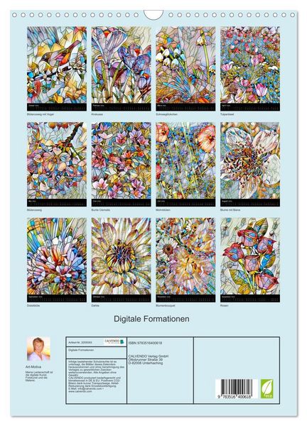 Produktbild: Digitale Formationen (Wandkalender 2026 DIN A3 hoch), CALVENDO Monatskalender