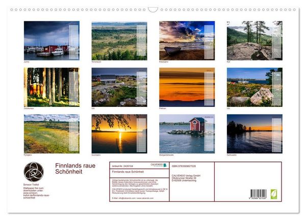 Produktbild: Finnlands raue Sch&ouml;nheit (Wandkalender 2027 DIN A2 quer), CALVENDO Monatskalender