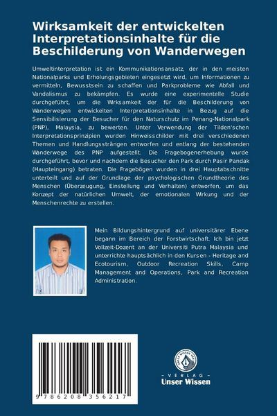 Produktbild: Wirksamkeit der entwickelten Interpretationsinhalte f&uuml;r die Beschilderung von Wanderwegen