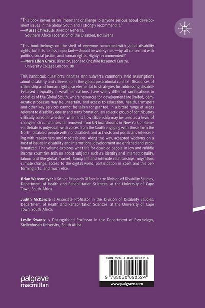 Produktbild: The Palgrave Handbook of Disability and Citizenship in the Global South