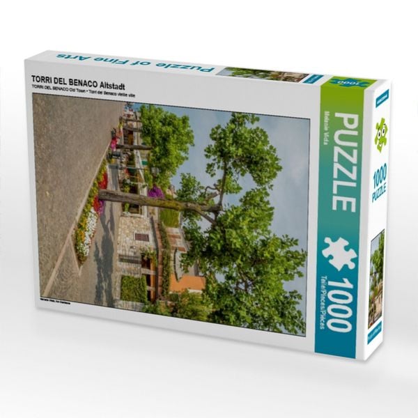 CALVENDO Puzzle TORRI DEL BENACO Altstadt | 1000 Teile Lege-Größe 64x48cm Foto-Puzzle für glückliche Stunden