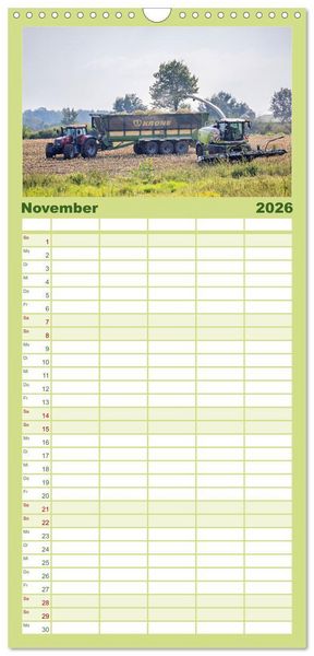 Produktbild: Familienplaner 2026 - Landwirtschaft im Norden mit 5 Spalten (Wandkalender, 21 x 45 cm) CALVENDO