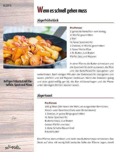 Kochen in der Jagdhütte