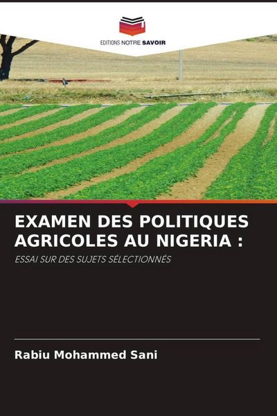 Produktbild: Examen des Politiques Agricoles Au Nigeria :