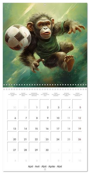 Produktbild: Kicking baby monkeys (Wall Calendar 2026 12 &times; 12 Inch) CALVENDO 12 Month Wall Calendar