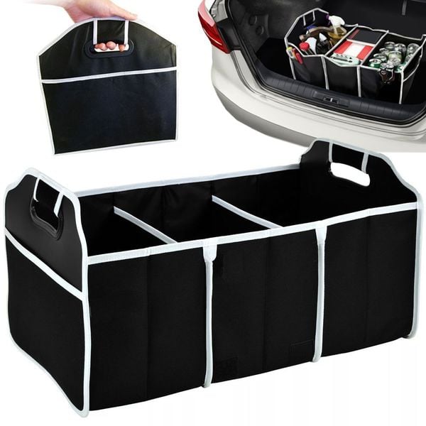 Auto-Organizer, Kofferraumtasche mit 3 Fächern, schwarz online bestellen