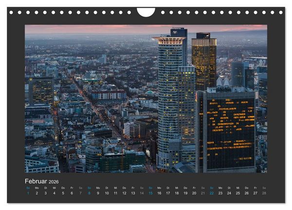 Produktbild: FRANKFURT - Nachtlichter 2026 (Wandkalender 2026 DIN A4 quer), CALVENDO Monatskalender