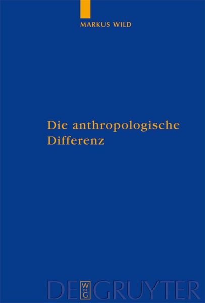 Produktbild: Die anthropologische Differenz