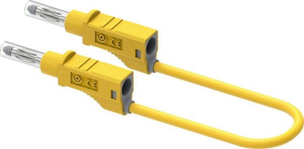 Produktbild: Electro PJP 2211/600V-CD1-25J Messleitung Bananenstecker 25cm Gelb 1St.