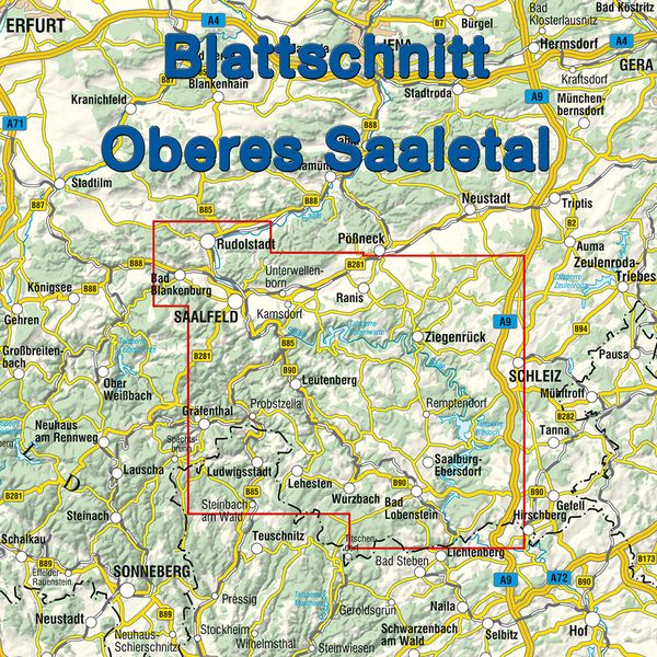Produktbild: Oberes Saaletal 1:35 000