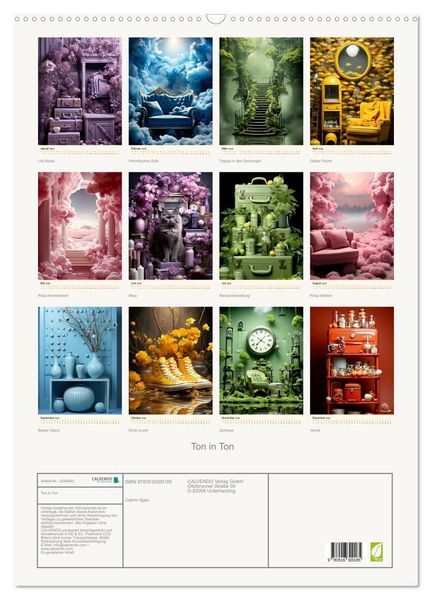 Produktbild: Ton in Ton (Wandkalender 2026 DIN A2 hoch), CALVENDO Monatskalender