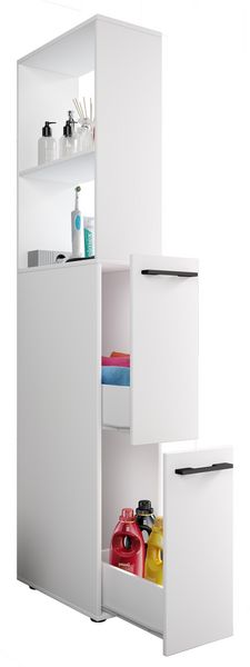 Produktbild: Holz Badm&ouml;bel Nischenschrank Schublade Sadilo XL