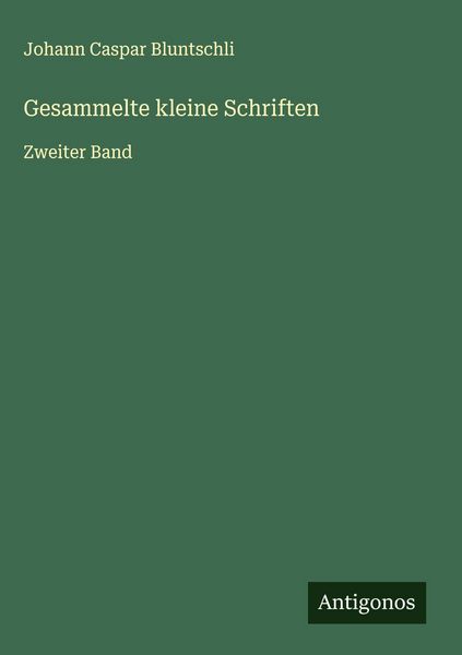 Produktbild: Gesammelte kleine Schriften