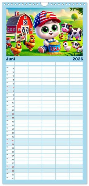 Produktbild: Familienplaner 2026 - Buddy Stars - Abenteuer f&uuml;r Kinder mit 5 Spalten (Wandkalender, 21 x 45 cm) CALVENDO