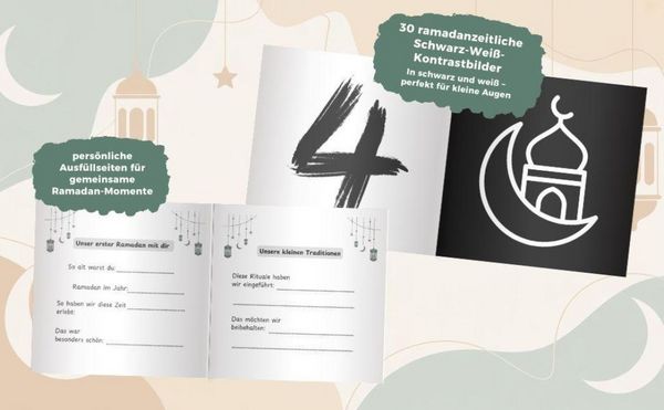 Produktbild: Kontrastbuch f&uuml;r Babys: Mein erster Ramadan - Ramadan Kalender Kinder 0-12 Monate