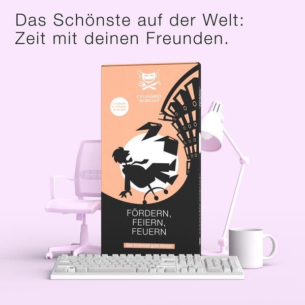 Produktbild: Culinario Mortale - F&ouml;rdern, feiern, feuern - Krimidinner f&uuml;r Zuhause f&uuml;r 6-8 Pe