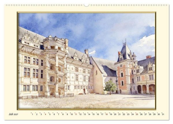 Produktbild: M&auml;rchenschl&ouml;sser an der Loire (hochwertiger Premium Wandkalender 2027 DIN A2 quer), Kunstdruck in Hochglanz
