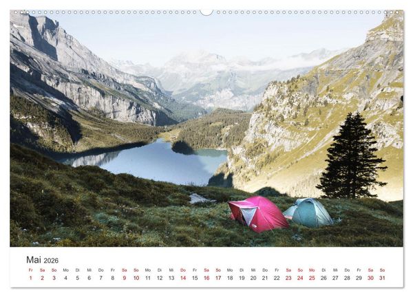 Produktbild: Camping - Raus in die Natur. (Wandkalender 2026 DIN A2 quer), CALVENDO Monatskalender