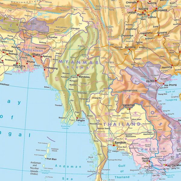 Produktbild: freytag & berndt Stra&szlig;enkarte Asien 1:9 Mio.
