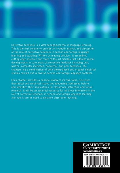 Produktbild: The Cambridge Handbook of Corrective Feedback in Second Language Learning and Teaching