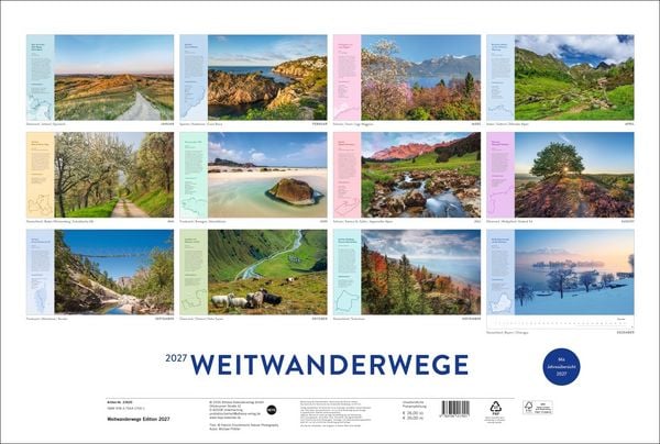 Produktbild: Weitwanderwege Edition Kalender 2027