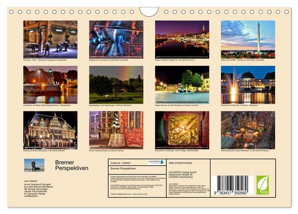 Produktbild: Bremer Perspektiven (Wandkalender 2026 DIN A4 quer), CALVENDO Monatskalender