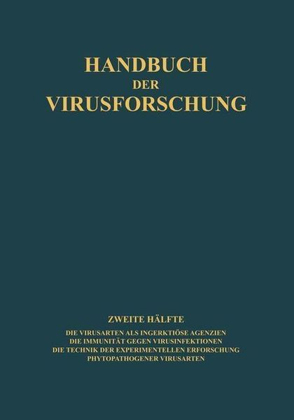 Produktbild: Handbuch der Virusforschung