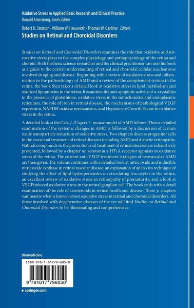 Produktbild: Studies on Retinal and Choroidal Disorders