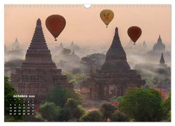 Produktbild: BIRMANIE MYANMAR (Calendrier mural 2026 DIN A3 vertical), CALVENDO calendrier mensuel