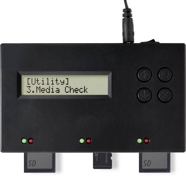 Produktbild: Renkforce RF-SDD-300 Speicherkarten-Kopierstation SD, SDHC, SDXC, microSD, microSDHC, microSDXC mit L&ouml;schfunktion