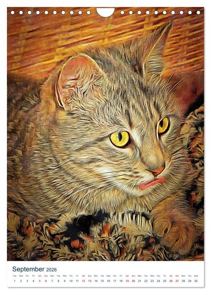 Produktbild: Umbrian Cats (Wall Calendar 2026 DIN A4 portrait), CALVENDO 12 Month Wall Calendar