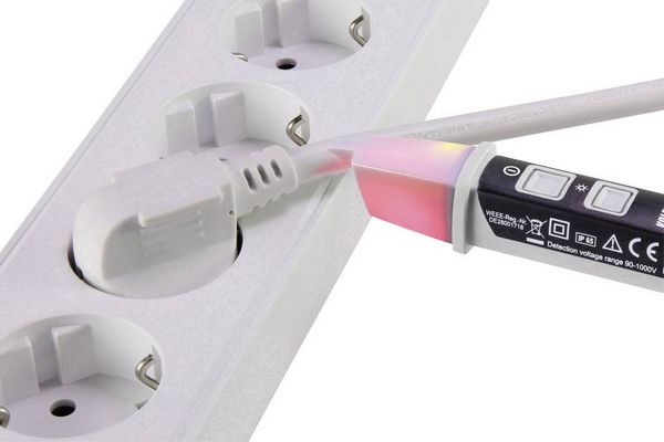 Produktbild: VOLTCRAFT MS-500 Ber&uuml;hrungsloser Spannungspr&uuml;fer CAT IV 1000V LED, Akustik