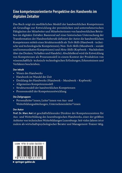 Produktbild: Eine kompetenzorientierte Perspektive des Handwerks im digitalen Zeitalter