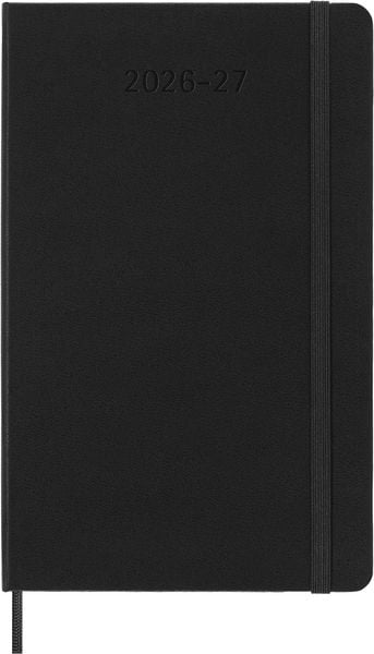 Produktbild: Moleskine 18 Monate Wochenkalender 2026/2027, L/A5, 1 Wo = 2 Seiten, Horizontal, Fester Einband, Schwarz